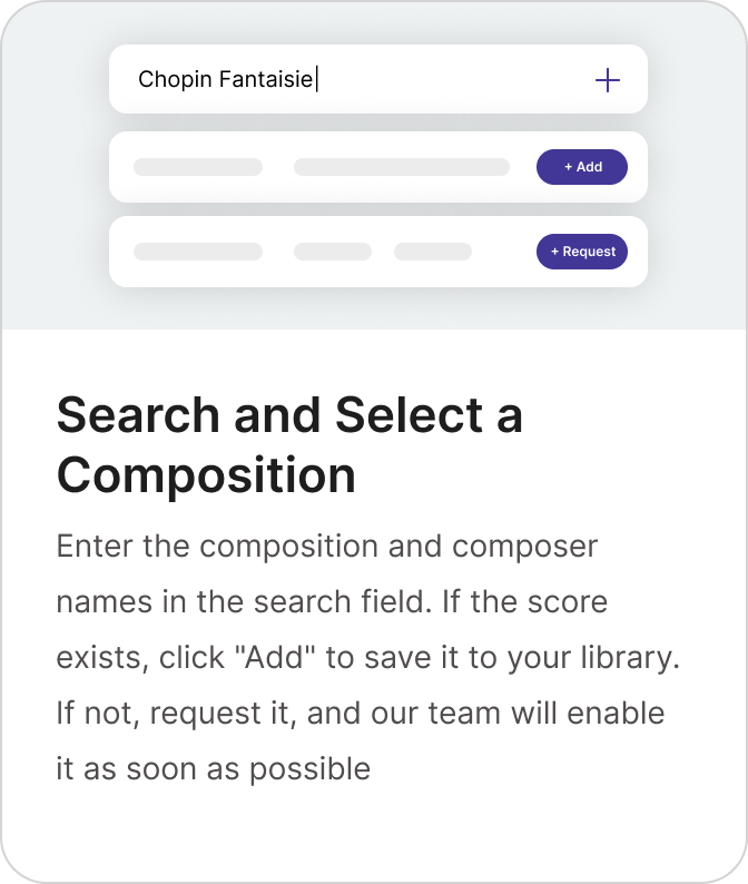 Search and Select a Composition